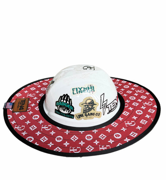 TG -Red Hard Hat Sun Shade Visor