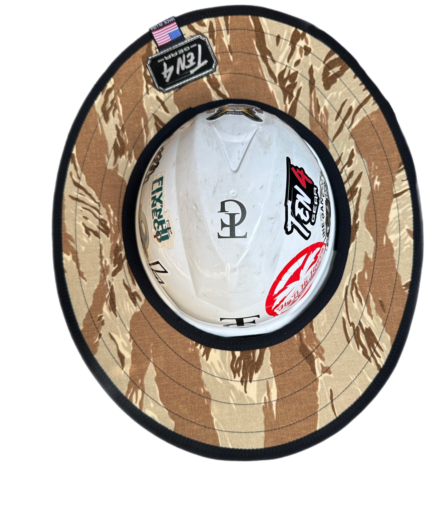 Desert Tiger Stripe Camo - Hard Hat Sun Shade Visor