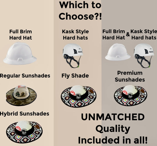 Blue Strips - Hard Hat Sun Shade Visor