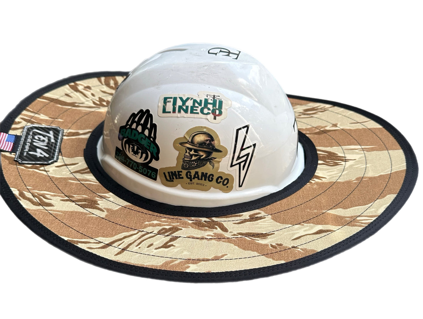 Desert Tiger Stripe Camo - Hard Hat Sun Shade Visor