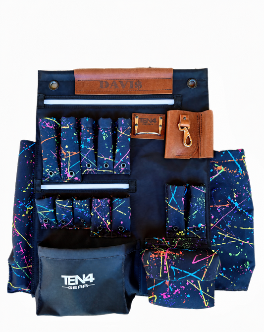 Splatter 24in TEN4 G Board with two integrated LED strips and original woven-fabric pocket layout.