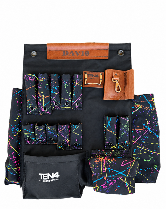 Splatter 24 in TEN4 non-lighted Toolboard, showing original pocket layout and woven fabric texture in balanced lighting.