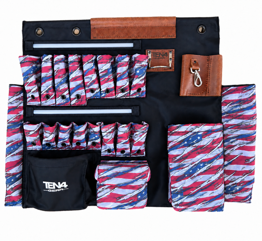 TEN4 Patriot / 32 in G Board preview with two light strips and size-specific pocket layout.