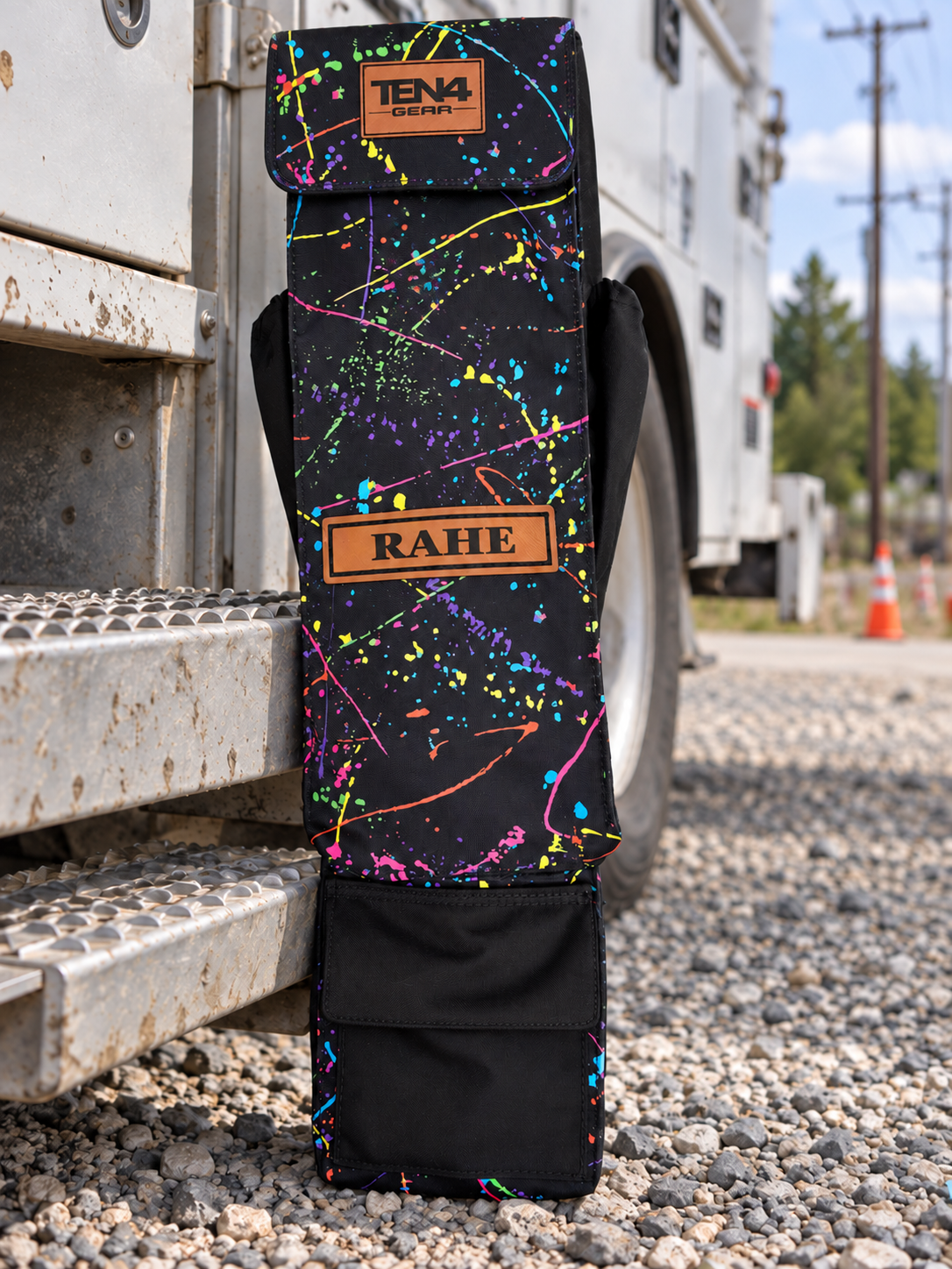 Splatter Utility Glove & Sleeve Bag — 29 inch Velcro Flap; extra bottom pocket; approved TEN4 GEAR patch