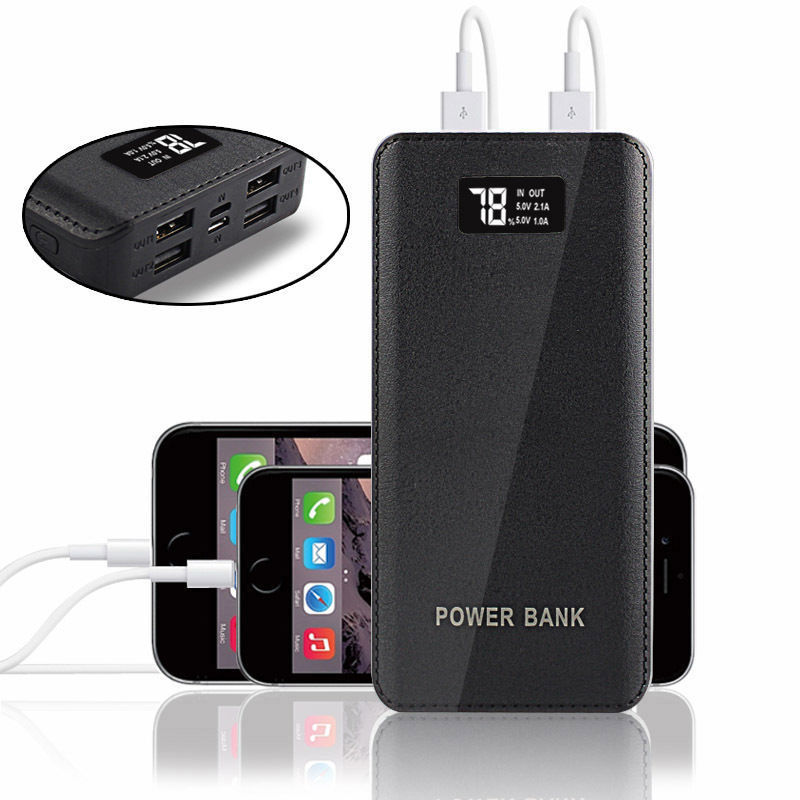 Power bank graphic showing charging ports and connected devices