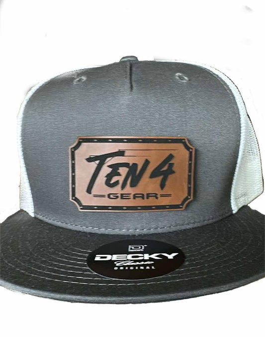 Grey/ White Structured Trucker Hat