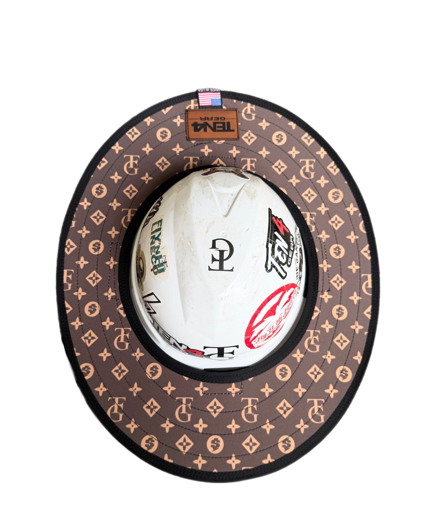 TG Brown Hard Hat Sun Shade Visor – Water-Resistant Worksite Visor for Full Brim & Kask Hard Hats