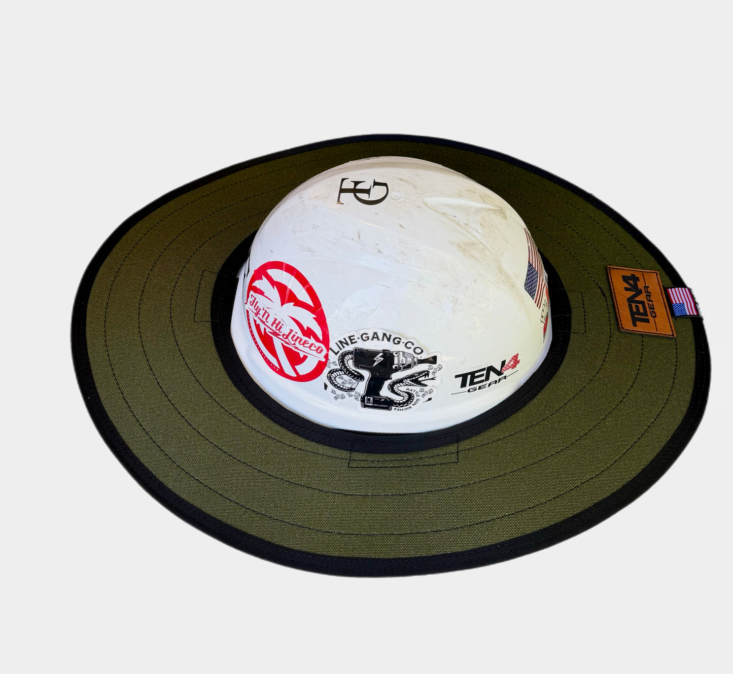 Solid Green Hard Hat Sun Shade Visor – Water-Resistant Worksite Visor for Full Brim & Kask Hard Hats (Copy)