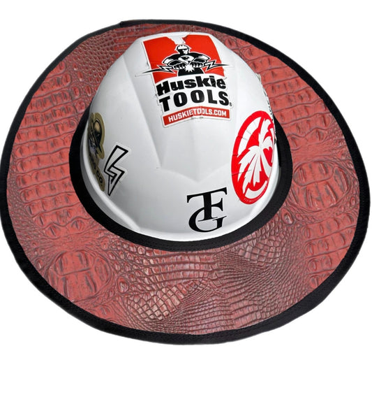 Low Country- The Blazing Saddle - Embossed Red Gator Sunshade