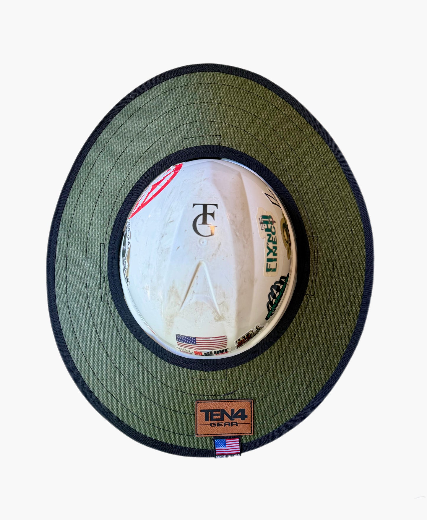 Solid Green Hard Hat Sun Shade Visor – Water-Resistant Worksite Visor for Full Brim & Kask Hard Hats (Copy)