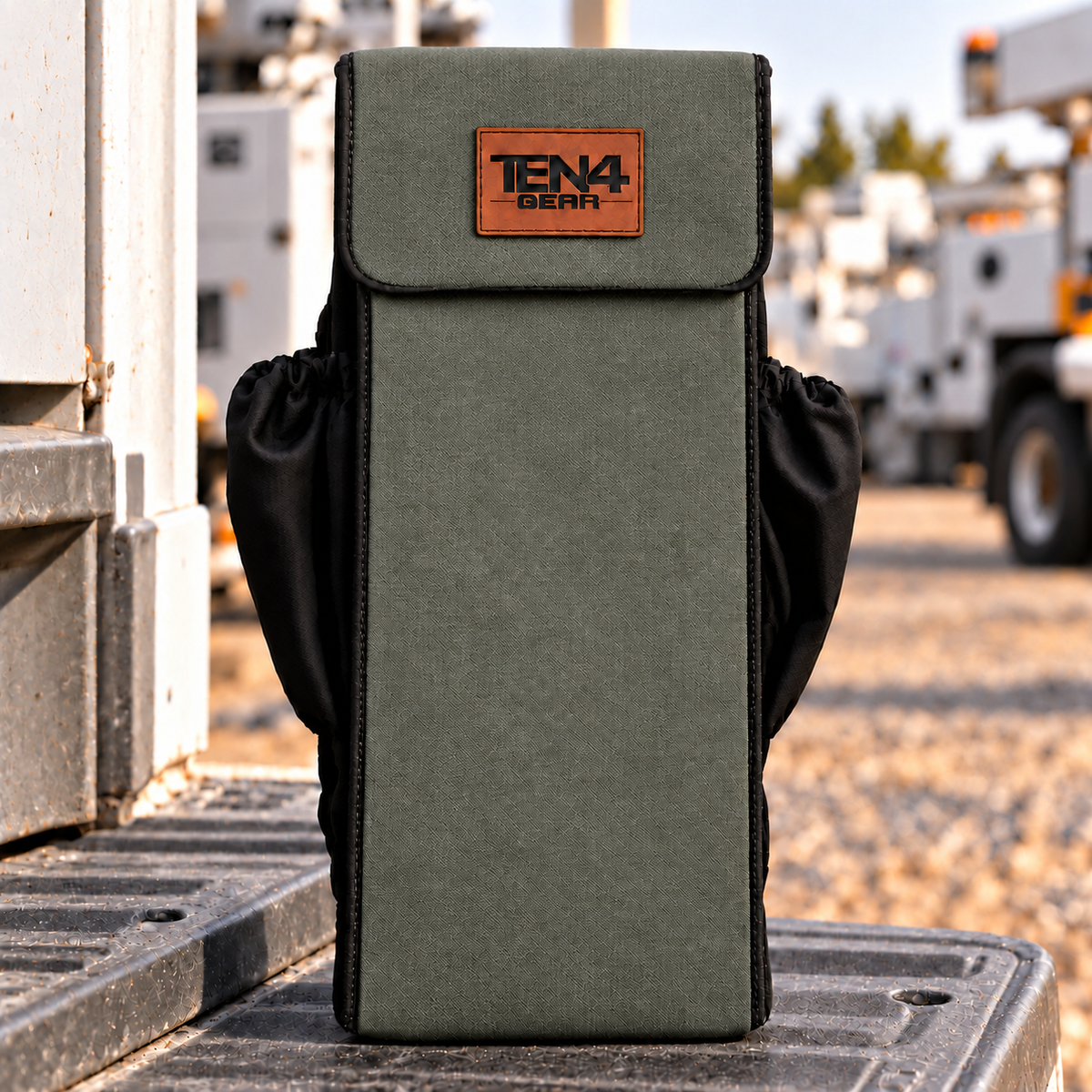 Ranger Green Utility Glove & Sleeve Bag with Velcro Flap — shared 18 and 20 inch photo; approved TEN4 GEAR patch