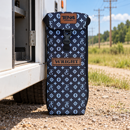 18 inch Lineman Glove Bag in an outdoor line-truck setting