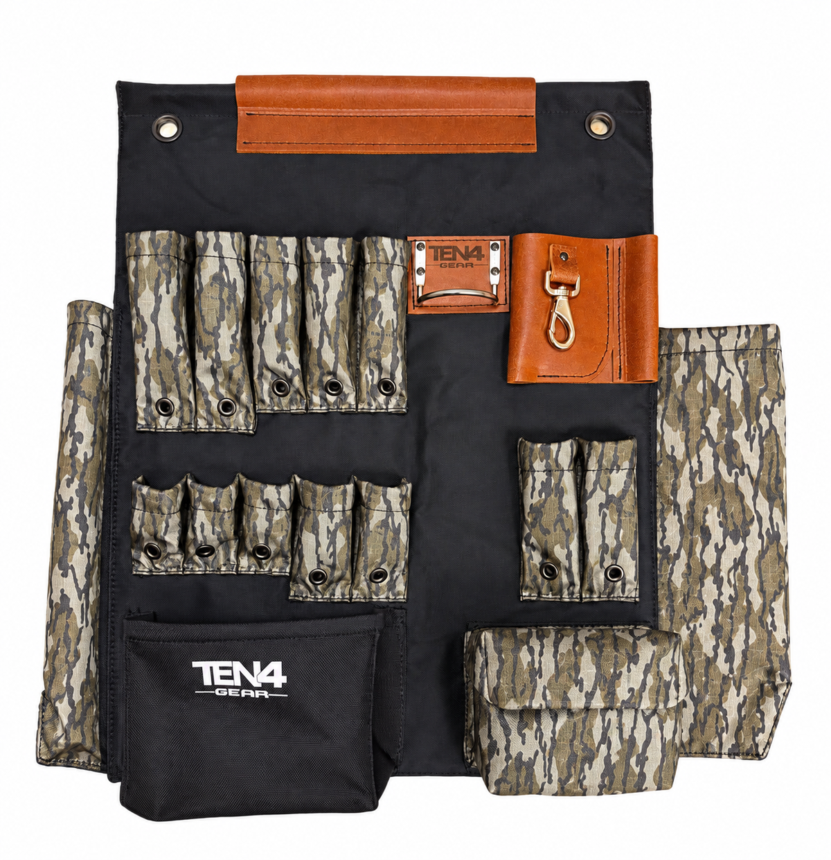 24-inch TEN4 non-lighted Toolboard in Bottomland with 12 tool pockets, two top mounting grommets and woven fabric texture.