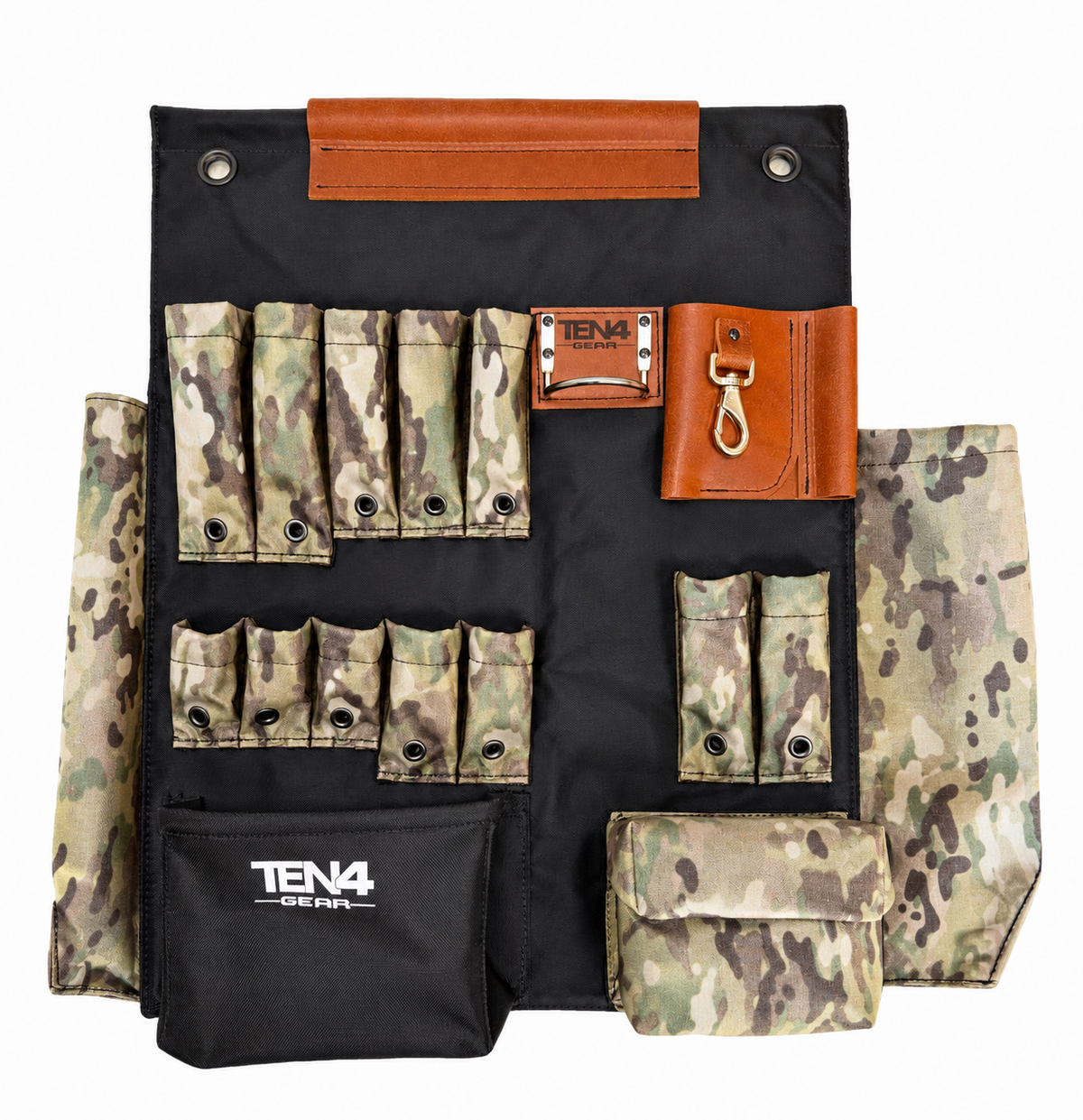 Defender 24 in TEN4 non-lighted Toolboard with 12 tool pockets and two top mounting grommets and woven fabric texture.