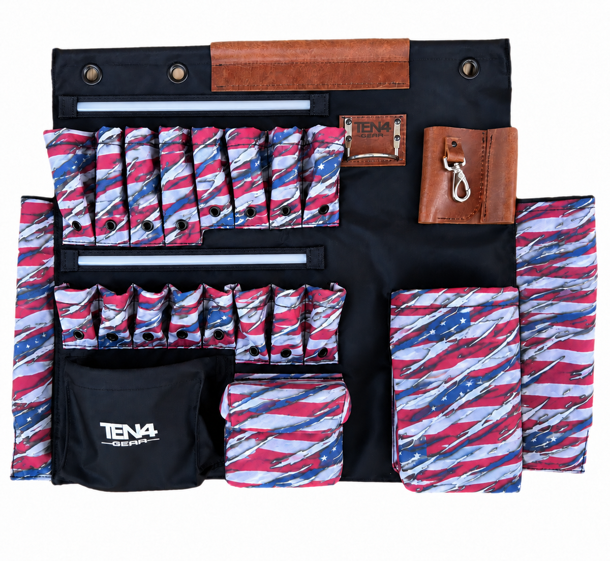 TEN4 Patriot / 32 in G Board preview with two light strips and size-specific pocket layout.