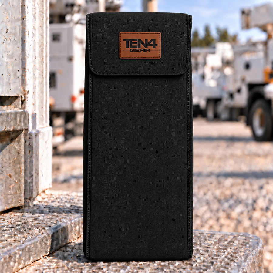Solid Black TEN4 Gear 20 inch Lineman bag with flat Velcro flap — main product photo