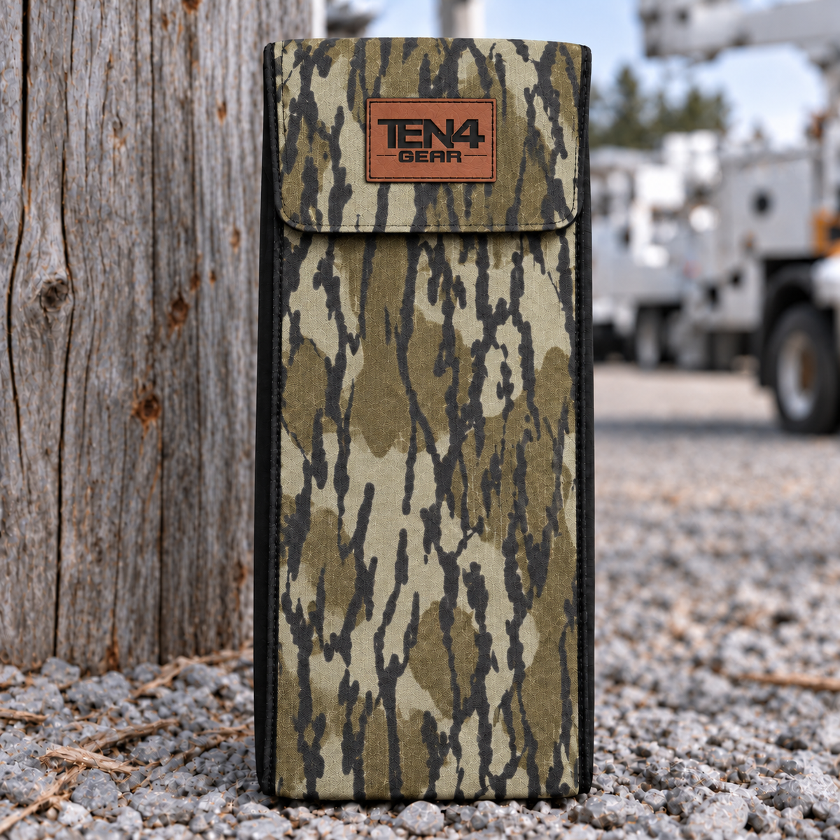 TEN4 Gear Bottomland Lineman glove and sleeve bag with flat Velcro flap