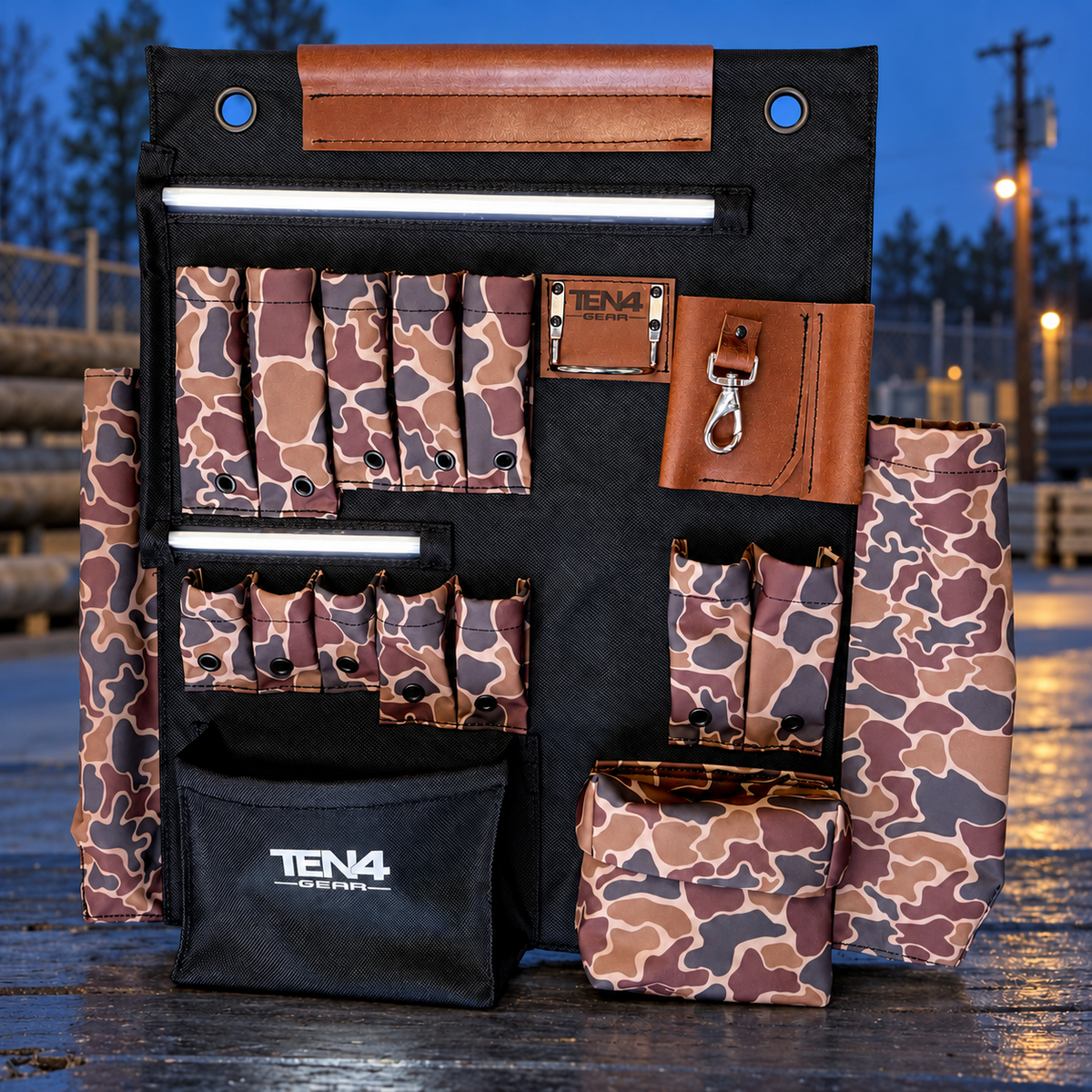 TEN4 Gear duck camo 24 inch g at an outdoor utility worksite