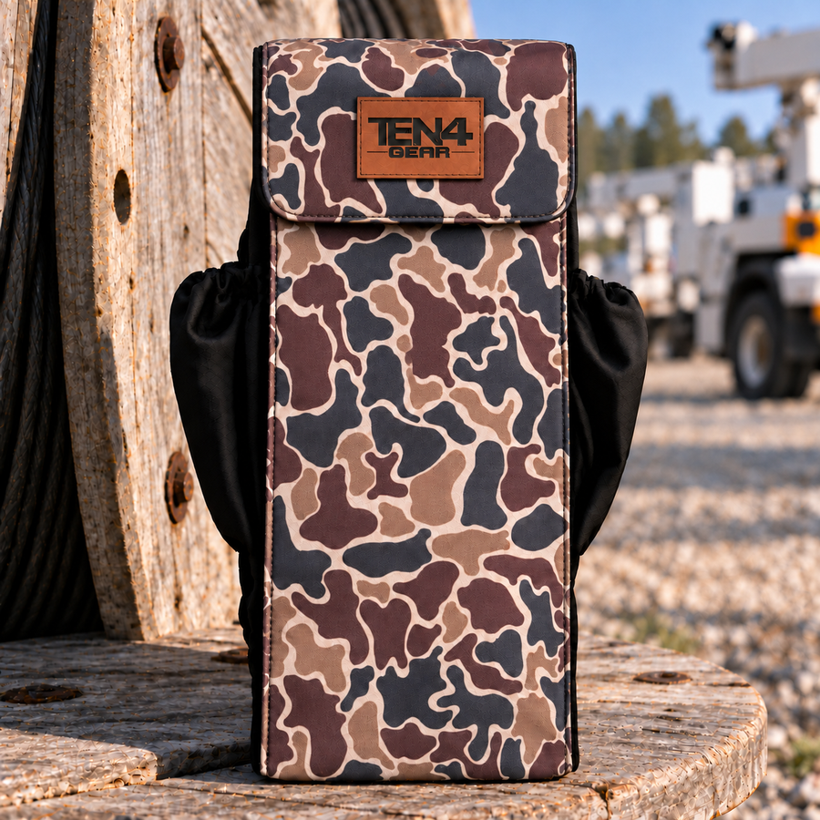 Duck Camo Utility with two black side pockets — Velcro Flap; shared 18 and 20 inch photo