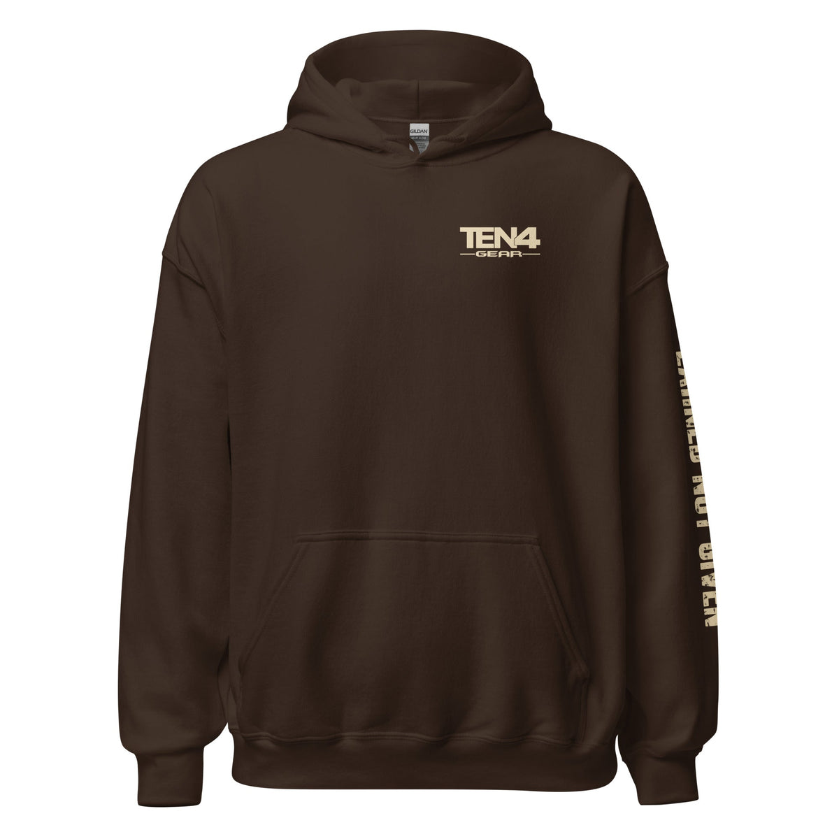 TEN4 Earned Not Given hoodie actual front print placement