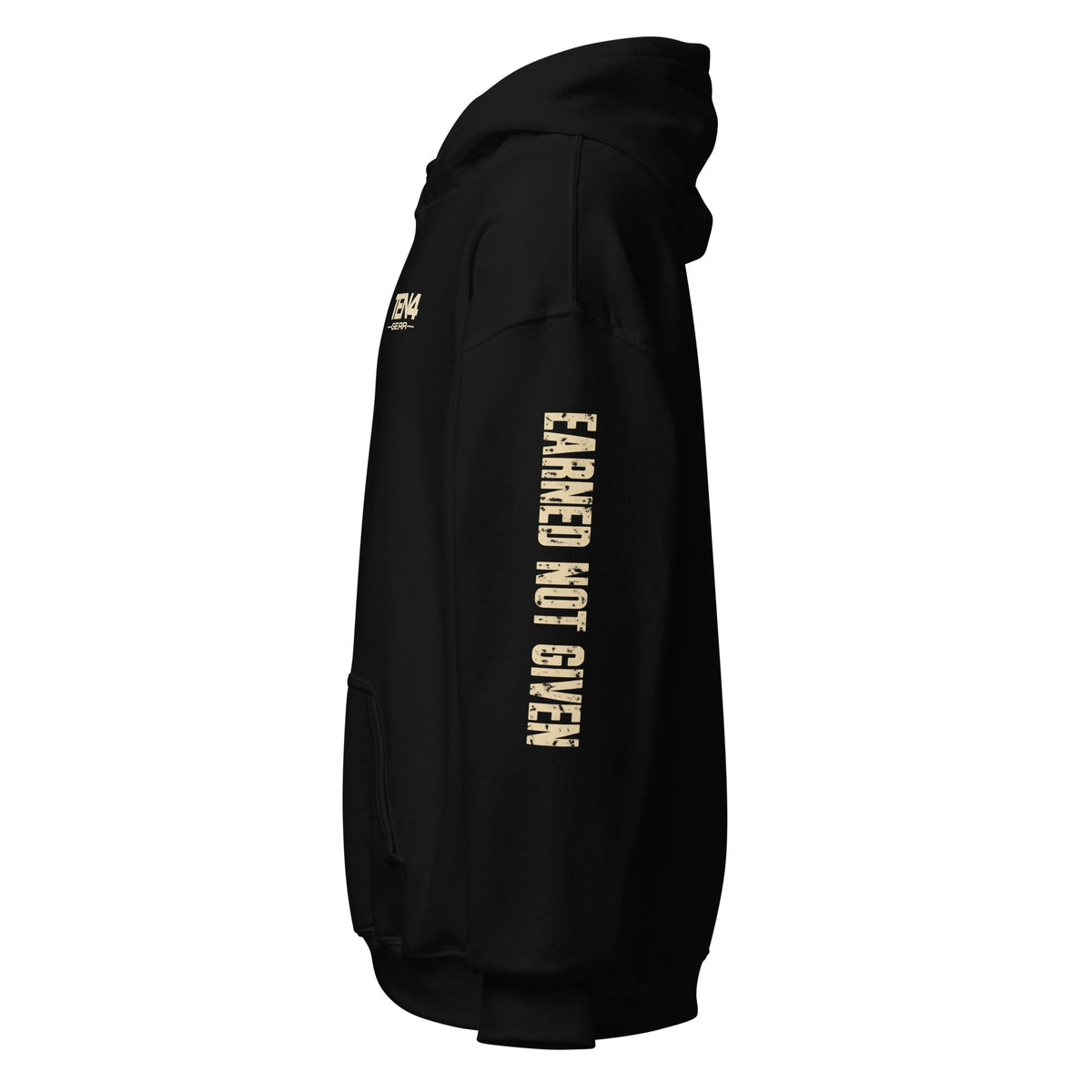 TEN4 Earned Not Given hoodie actual left sleeve placement