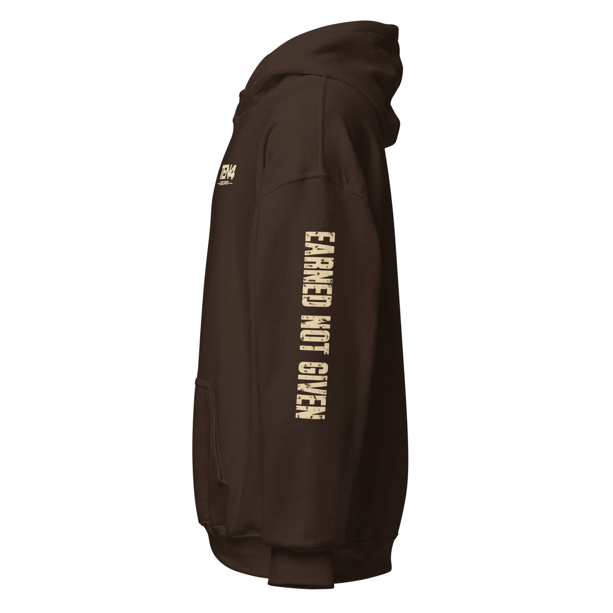 TEN4 Earned Not Given hoodie actual left sleeve placement