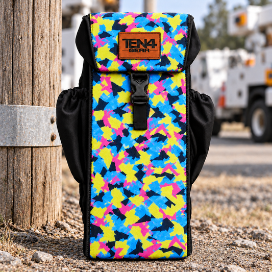 TEN4 Gear Pop Rocks Utility glove bag with formed buckle lid and black side pockets — pattern placement varies