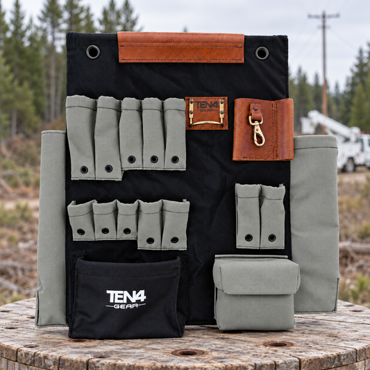 Ranger Green 24-inch TEN4 Tool Board at an outdoor utility worksite