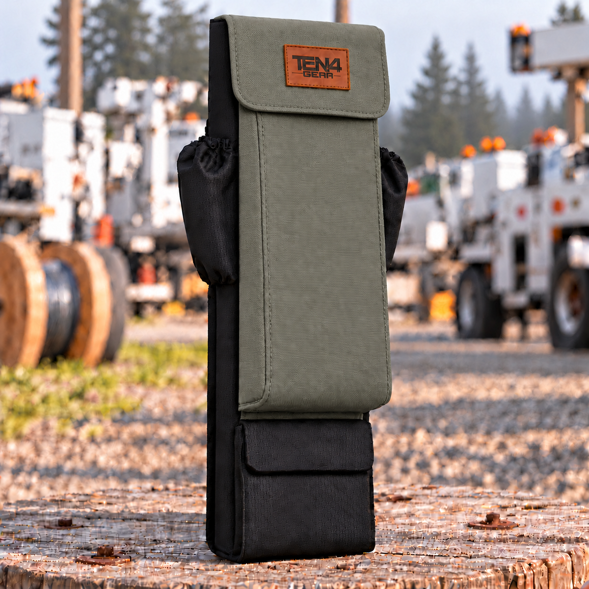 Ranger Green Utility Glove & Sleeve Bag — 29 inch Velcro Flap; extra bottom pocket; approved TEN4 GEAR patch