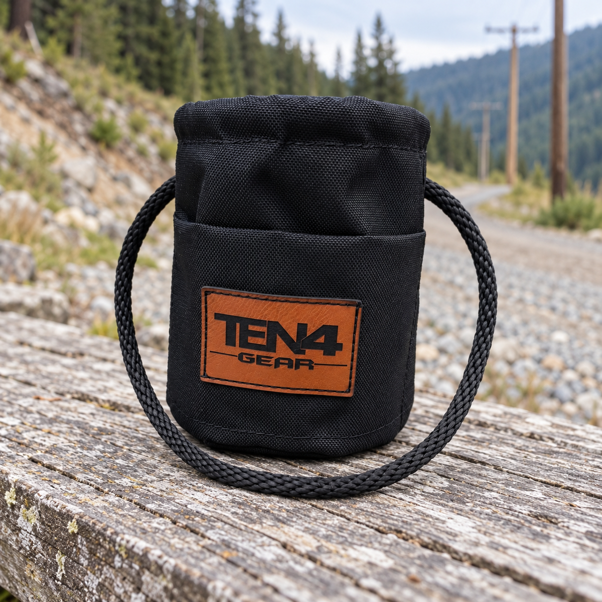 Solid Black Grunt Sack in outdoor powerline scenery
