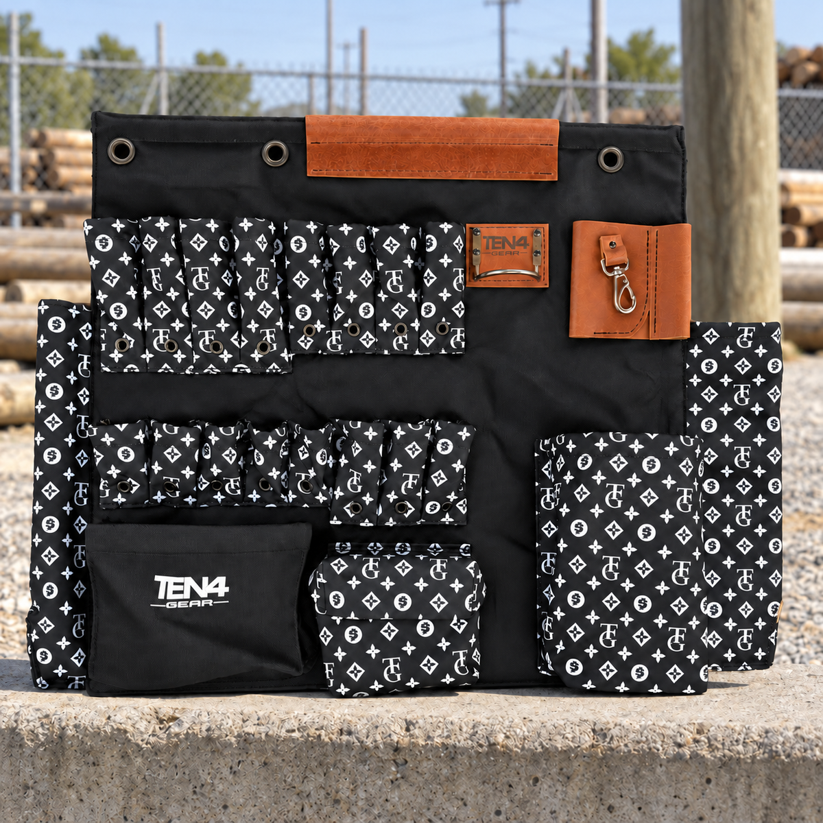 TEN4 tg-black 32-tool board in an outdoor utility work setting