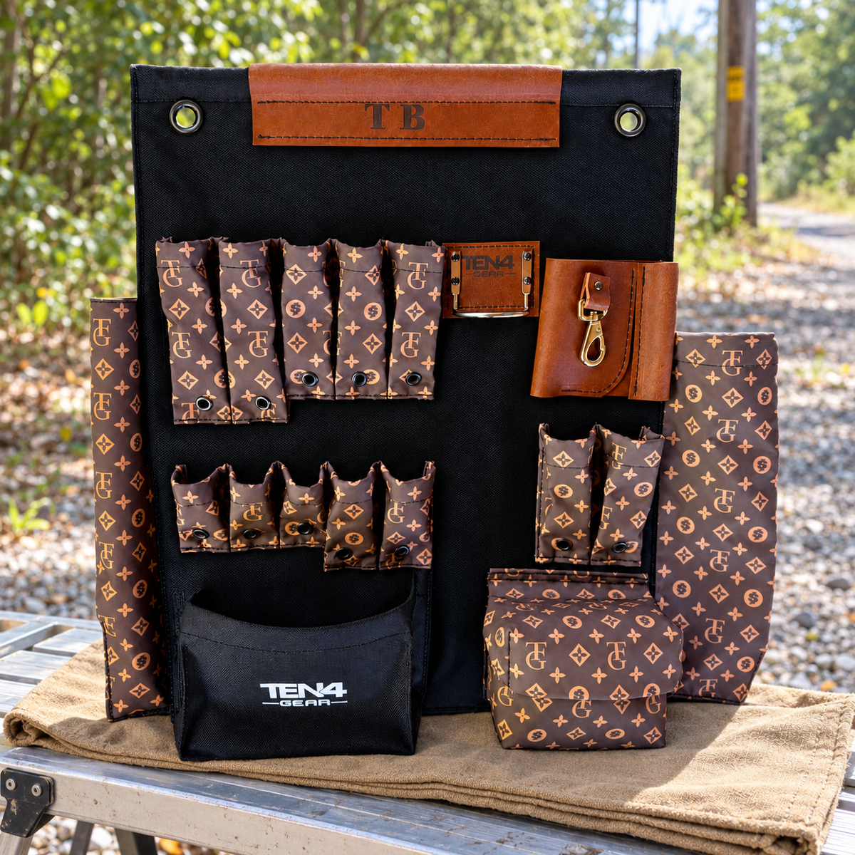 TG Brown 24-tool TEN4 board at an outdoor utility worksite