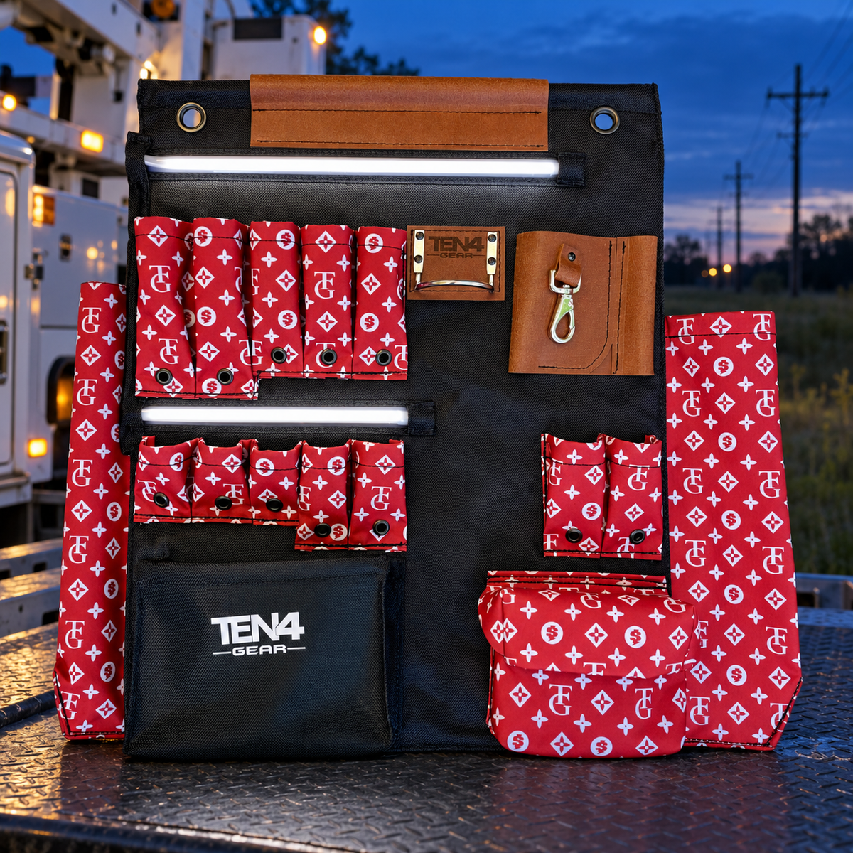 TEN4 Gear TG Red 24 inch g in a utility field setting