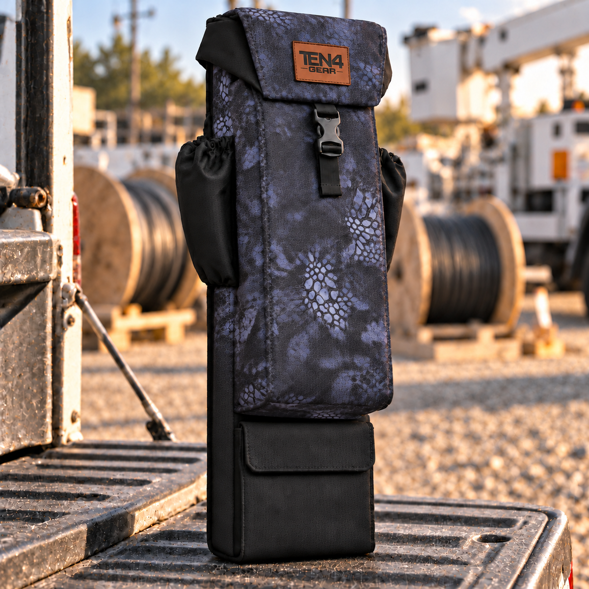 TEN4 Gear Typhon 29-inch Utility bag with formed lid and buckle, black lid sides and matching body gussets